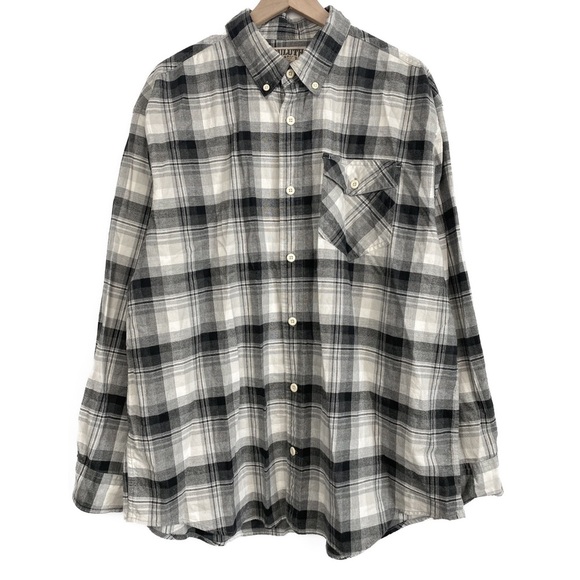 Duluth Trading Co Other - Duluth Trading Co Men's Plaid Flannel Button Down Shirt, Grey - Size XL
